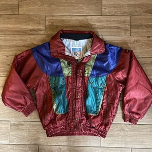 Vintage Boulder Gear Thermia Outdoor Ski Hooded Bomber Jacket Medium Retro 80’s